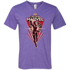 Marvel Captain Marvel Retro Style Flight Men V-Neck T-Shirt Men V-Neck T-Shirt - parenttees