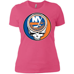 New York Islanders Grateful Dead Steal Your Face Hockey Nhl Shirts Women Cotton T-Shirt Women Cotton T-Shirt - parenttees