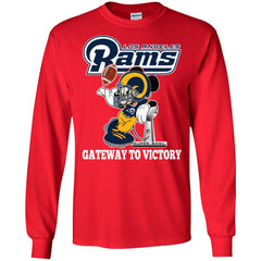 Los Angeles Rams Gateway To Victory Super Bowl 2019 Mickey Mouse Football Nfl Men Long Sleeve Shirt Men Long Sleeve Shirt - parenttees