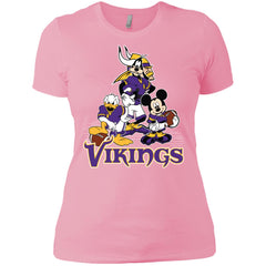 Mickey Mouse Minnesota Vikings American Football Nfl Sports Shirt Women Cotton T-Shirt Women Cotton T-Shirt - parenttees