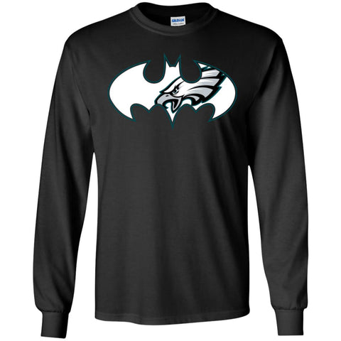 We Are The Philadelphia Eagles Batman Nfl Mashup Men Long Sleeve Shirt Black / S Men Long Sleeve Shirt - parenttees