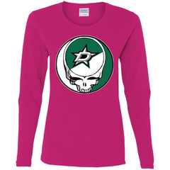 Dallas Stars Grateful Dead Steal Your Face Hockey Nhl Shirts Women Long Sleeve Shirt Women Long Sleeve Shirt - parenttees