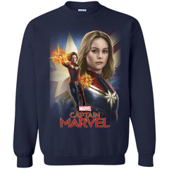 Marvel Captain Marvel Powers Portrait Crewneck Pullover Sweatshirt Crewneck Pullover Sweatshirt - parenttees