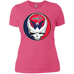 Washington Capitals Grateful Dead Steal Your Face Hockey Nhl Shirts Women Cotton T-Shirt Women Cotton T-Shirt - parenttees