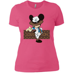 Louis Vuitton Mickey Dance Tshirt Women Cotton T-Shirt Women Cotton T-Shirt - parenttees