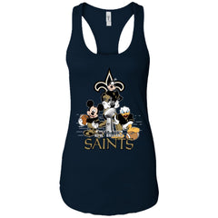 Nfl – New Orleans Saints Donald Duck Goofy Mickey Mouse Super Bowl 2019 Football Women Tank Top Women Tank Top - parenttees