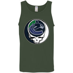 Vancouver Canucks Grateful Dead Steal Your Face Hockey Nhl Shirts Men Cotton Tank