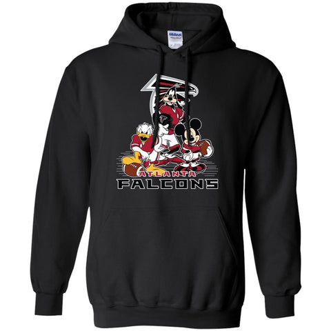 Mickey Mouse Atlanta Falcons American Football Nfl Sports Shirt Pullover Hoodie Sweatshirt Black / S Pullover Hoodie Sweatshirt - parenttees