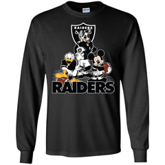 Mickey Mouse Oakland Raiders American Football Nfl Sports Shirt Men Long Sleeve Shirt Men Long Sleeve Shirt - parenttees