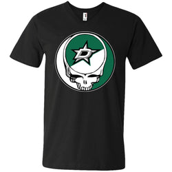 Dallas Stars Grateful Dead Steal Your Face Hockey Nhl Shirts Men V-Neck T-Shirt