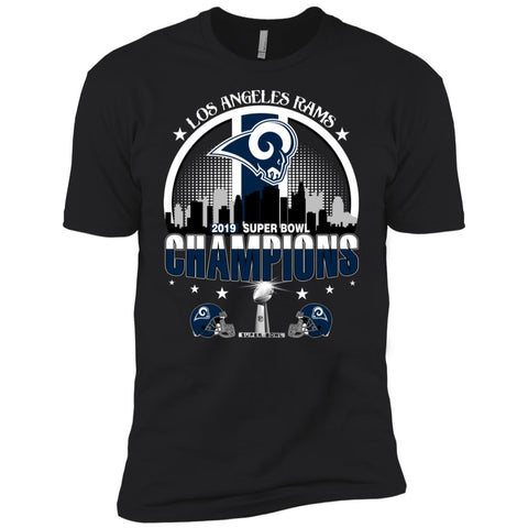 Nfl – Los Angeles Rams 2019 Super Bowl Champions Football Men Short Sleeve T-Shirt Black / X-Small Men Short Sleeve T-Shirt - parenttees