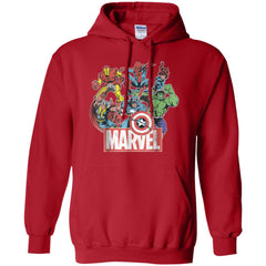 Marvel Avengers Team Retro Comic Vintage Graphic Pullover Hoodie Sweatshirt Pullover Hoodie Sweatshirt - parenttees