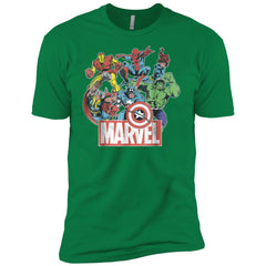 Marvel Avengers Team Retro Comic Vintage Graphic Men Short Sleeve T-Shirt Men Short Sleeve T-Shirt - parenttees