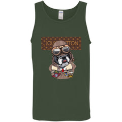 Louis Vuitton T-shirt Style Dogs T-shirt Men Cotton Tank Men Cotton Tank - parenttees