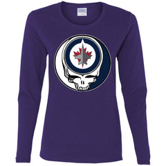 Winnipeg Jets Grateful Dead Steal Your Face Hockey Nhl Shirts Women Long Sleeve Shirt Women Long Sleeve Shirt - parenttees