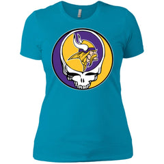 Minnesota Vikings Grateful Dead Steal Your Face Football Nfl Shirts Women Cotton T-Shirt Women Cotton T-Shirt - parenttees