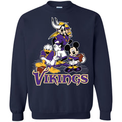 Mickey Mouse Minnesota Vikings American Football Nfl Sports Shirt Crewneck Pullover Sweatshirt Crewneck Pullover Sweatshirt - parenttees