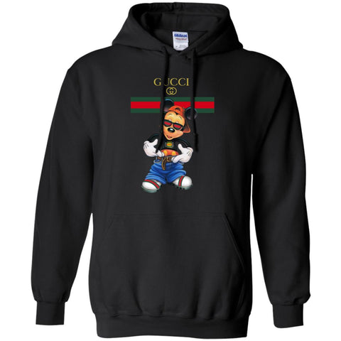 Gucci Logo Mickey Gift Trending T-shirt Pullover Hoodie Sweatshirt Black / S Pullover Hoodie Sweatshirt - parenttees