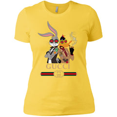 Gucci Trending T-shirt Rabbit And Donald T-shirt Women Cotton T-Shirt Women Cotton T-Shirt - parenttees