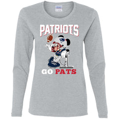 Go Pats - New England Patriots Super Bowl 2019 Mickey Mouse Football Nfl Women Long Sleeve Shirt Women Long Sleeve Shirt - parenttees