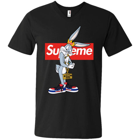 Supreme Rabbit Trending T-shirt Men V-Neck T-Shirt Black / S Men V-Neck T-Shirt - parenttees