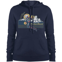 Marvel Captain Marvel Flight Clouds Vintage Women Hooded Sweatshirt Women Hooded Sweatshirt - parenttees