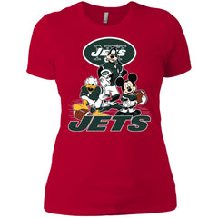 Mickey Mouse New York Jets American Football Nfl Sports Shirt Women Cotton T-Shirt Women Cotton T-Shirt - parenttees