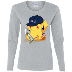 Nfl - New England Patriots Pikachu Super Bowl 2019 Football Women Long Sleeve Shirt Women Long Sleeve Shirt - parenttees