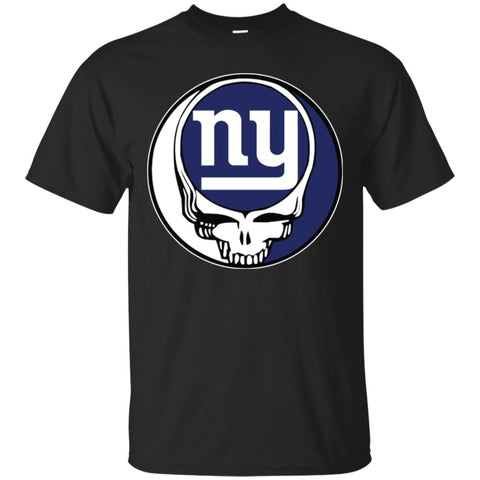 New York Giants Grateful Dead Steal Your Face Football Nfl Shirts Men Cotton T-Shirt Black / S Men Cotton T-Shirt - parenttees