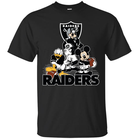 Mickey Mouse Oakland Raiders American Football Nfl Sports Shirt Men Cotton T-Shirt Black / S Men Cotton T-Shirt - parenttees