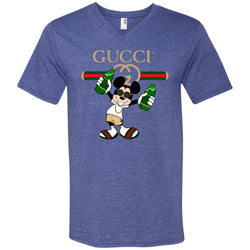 Gucci Mickey Mouse Top Trending T-shirt Men V-Neck T-Shirt