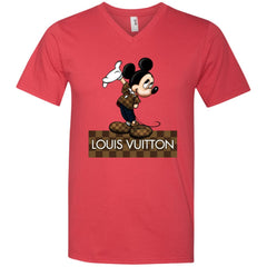 Louis Vuitton Mickey T-shirt Men V-Neck T-Shirt Men V-Neck T-Shirt - parenttees