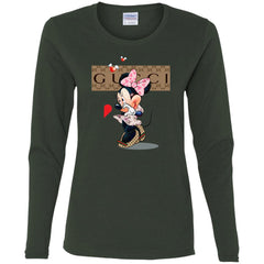 Couple Gucci Minnie Tshirt Valentine's Day Women Long Sleeve Shirt Women Long Sleeve Shirt - parenttees