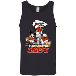 Nfl – Kansas City Chiefs Donald Duck Goofy Mickey Mouse Super Bowl 2019 Football Men Cotton Tank