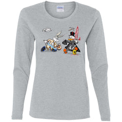 Star Wars T-shirts Rabbit Vs Duck Donald Funny Women Long Sleeve Shirt