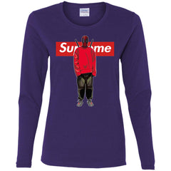 Supreme Deadpool Hiphop T-shirt Women Long Sleeve Shirt Women Long Sleeve Shirt - parenttees