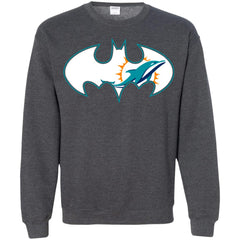 We Are The Miami Dolphins Batman Nfl Mashup Crewneck Pullover Sweatshirt Crewneck Pullover Sweatshirt - parenttees