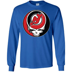 New Jersey Devils Grateful Dead Steal Your Face Hockey Nhl Shirts Men Long Sleeve Shirt Men Long Sleeve Shirt - parenttees
