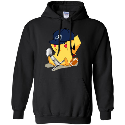 Nfl – Los Angeles Rams Pikachu Super Bowl 2019 Football Pullover Hoodie Sweatshirt Black / S Pullover Hoodie Sweatshirt - parenttees