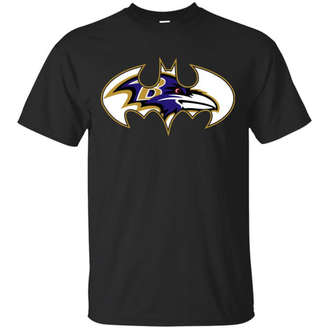 We Are The Baltimore Ravens Batman Nfl Mashup Men Cotton T-Shirt Black / S Men Cotton T-Shirt - parenttees