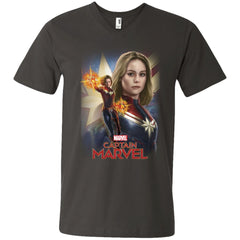 Marvel Captain Marvel Powers Portrait Men V-Neck T-Shirt Men V-Neck T-Shirt - parenttees