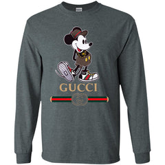 Gucci Mickey Kitty beauty T-shirt Men Long Sleeve Shirt T-Shirts - parenttees