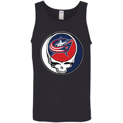 Columbus Blue Grateful Dead Steal Your Face Hockey Nhl Shirts Men Cotton Tank