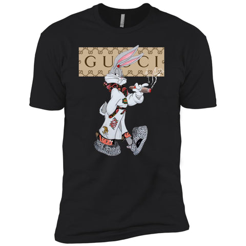 Gucci Rabbit Smoking Tshirt Men Short Sleeve T-Shirt Black / X-Small Men Short Sleeve T-Shirt - parenttees