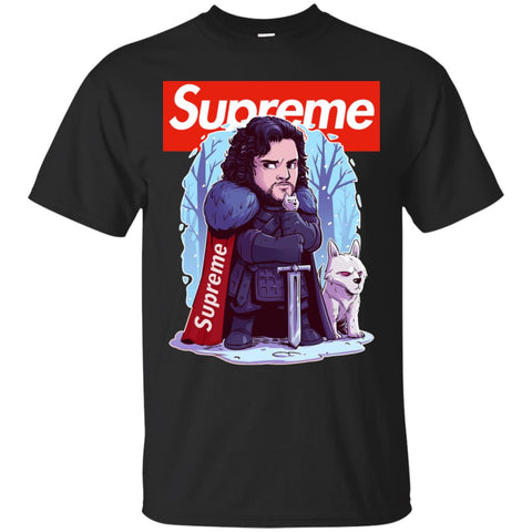 Supreme Game Of Thrones T-shirt Men Cotton T-Shirt Black / S Men Cotton T-Shirt - parenttees