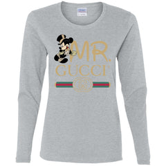 Gucci Couple Disney Mickey Valentine's Day T-shirt Women Long Sleeve Shirt Women Long Sleeve Shirt - parenttees