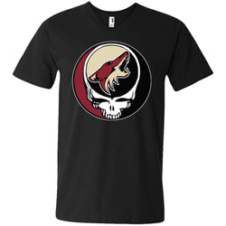 Arizona Coyotes Grateful Dead Steal Your Face Hockey Nhl Shirts Men V-Neck T-Shirt