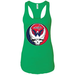 Washington Capitals Grateful Dead Steal Your Face Hockey Nhl Shirts Women Tank Top