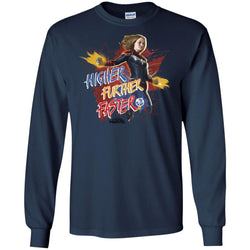 Captain Marvel Movie Vintage Colors Powers Men Long Sleeve Shirt