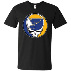 St Louis Blues Grateful Dead Steal Your Face Hockey Nhl Shirts Men V-Neck T-Shirt